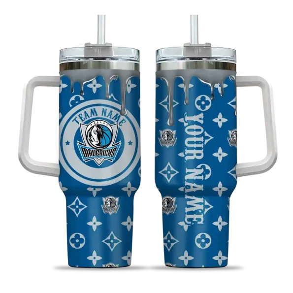custom dallas mavericks bullseye drips blue curved tumbler best selling 1.webp