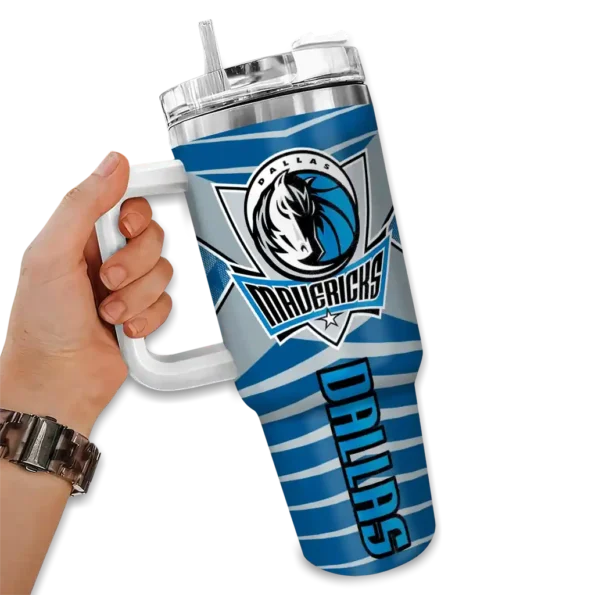 custom dallas mavericks chevron layers blue curved tumbler fashion forward 1.webp