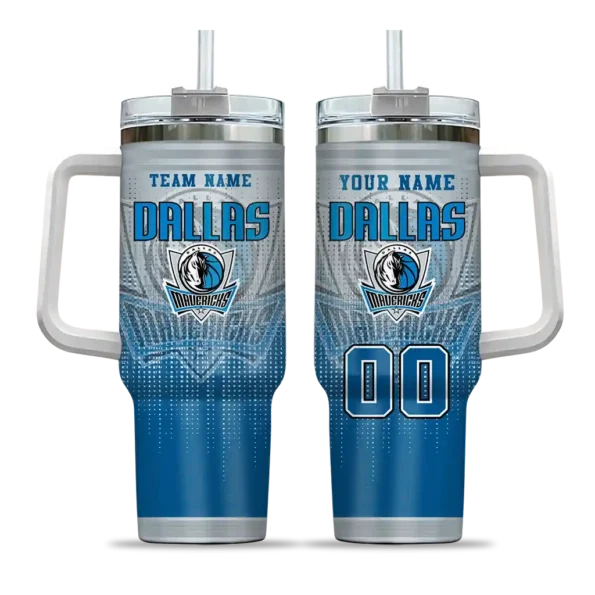 custom dallas mavericks gradient dots blue curved tumbler best selling 1.webp