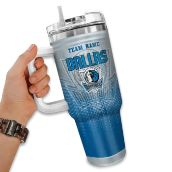 custom dallas mavericks gradient dots blue curved tumbler fashion forward 1.webp