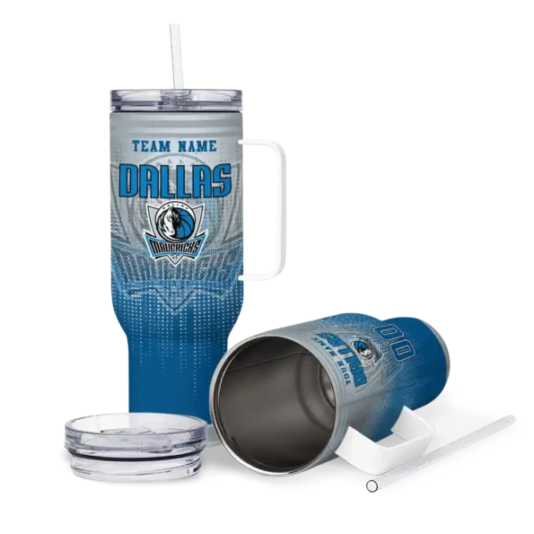 custom dallas mavericks gradient dots blue curved tumbler high quality 1.webp