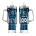 custom dallas mavericks hexagon armor blue curved tumbler best selling 1.webp