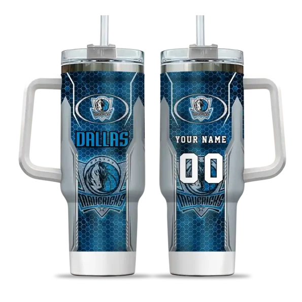 custom dallas mavericks hexagon armor blue curved tumbler best selling 1.webp