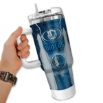 custom dallas mavericks hexagon armor blue curved tumbler best selling 1.webp