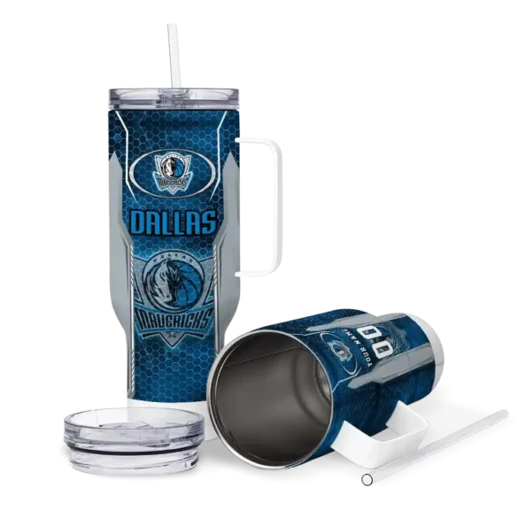 custom dallas mavericks hexagon armor blue curved tumbler high quality 1.webp