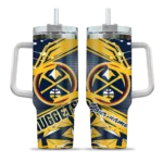 custom denver nuggets abstract paths blue curved tumbler best selling 1.webp