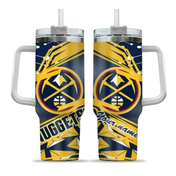custom denver nuggets abstract paths blue curved tumbler best selling 1.webp