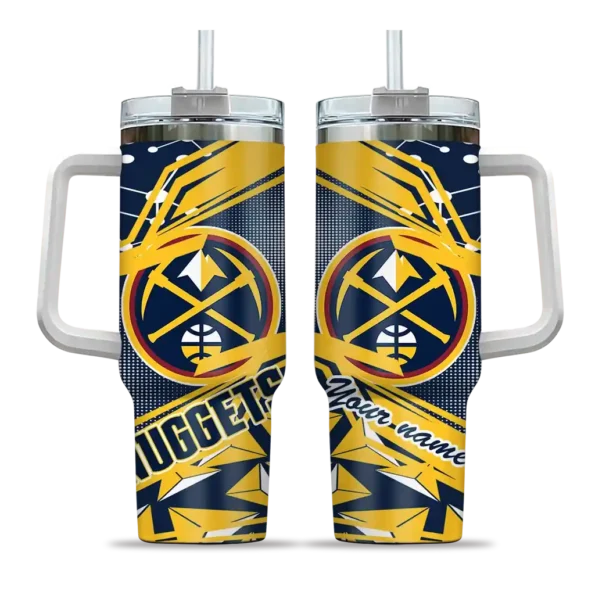 custom denver nuggets abstract paths blue curved tumbler best selling 1.webp