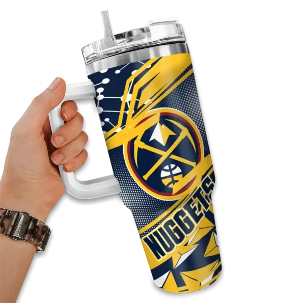 custom denver nuggets abstract paths blue curved tumbler fashion forward 1.webp