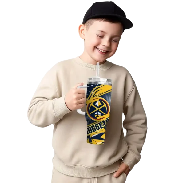custom denver nuggets abstract paths blue curved tumbler latest model 1.webp