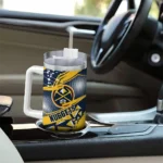 custom denver nuggets abstract paths blue curved tumbler best selling 1.webp