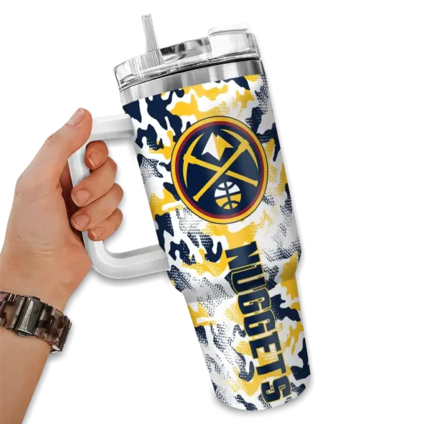 custom denver nuggets camo mashup blue white curved tumbler fashion forward 1.webp