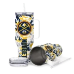 custom denver nuggets camo mashup blue white curved tumbler best selling 1.webp