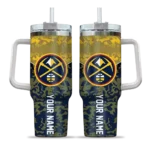 custom denver nuggets chevron stripe blue curved tumbler best selling 1.webp