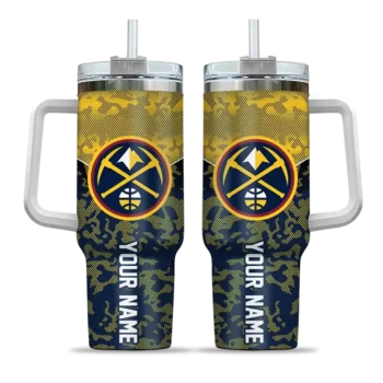 custom denver nuggets chevron stripe blue curved tumbler best selling 1.webp