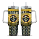 custom denver nuggets hex texture blue curved tumbler best selling 1.webp