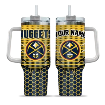 custom denver nuggets hex texture blue curved tumbler best selling 1.webp