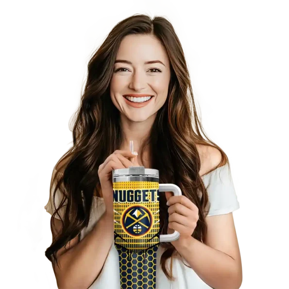 custom denver nuggets hex texture blue curved tumbler premium grade 1.webp