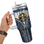 custom denver nuggets leopard zipper blue curved tumbler best selling 1.webp