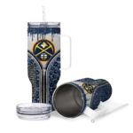 custom denver nuggets leopard zipper blue curved tumbler best selling 1.webp