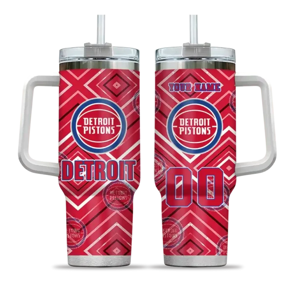 custom detroit pistons bold diamonds red curved tumbler best selling 1.webp