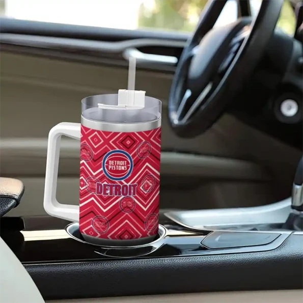 custom detroit pistons bold diamonds red curved tumbler trendy 1.webp