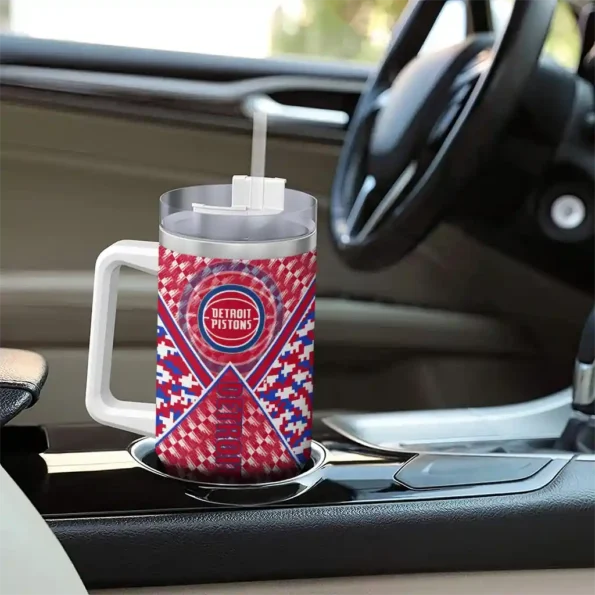custom detroit pistons chevron angle red curved tumbler trendy 1.webp