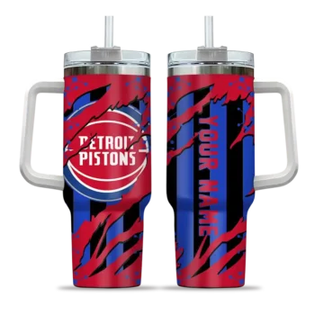 custom detroit pistons claw cut red black curved tumbler best selling 1.webp