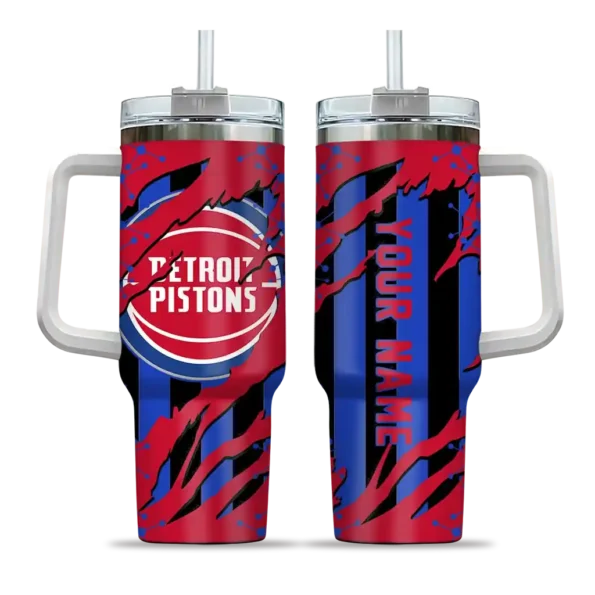 custom detroit pistons claw cut red black curved tumbler best selling 1.webp