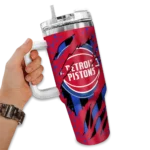 custom detroit pistons claw cut red black curved tumbler best selling 1.webp