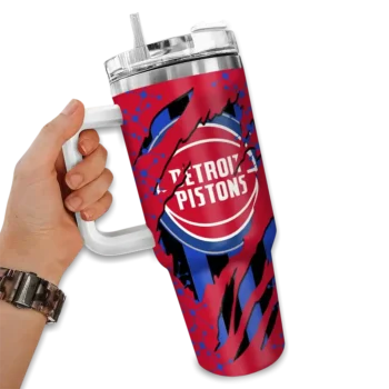 custom detroit pistons claw cut red black curved tumbler fashion forward 1.webp