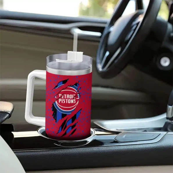 custom detroit pistons claw cut red black curved tumbler trendy 1.webp