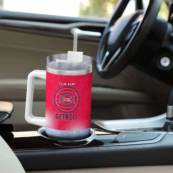 custom detroit pistons geometric prism red curved tumbler trendy 1.webp