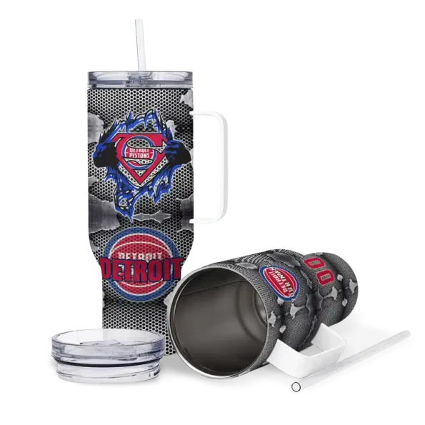 custom detroit pistons superman shield red gray curved tumbler high quality 1.webp