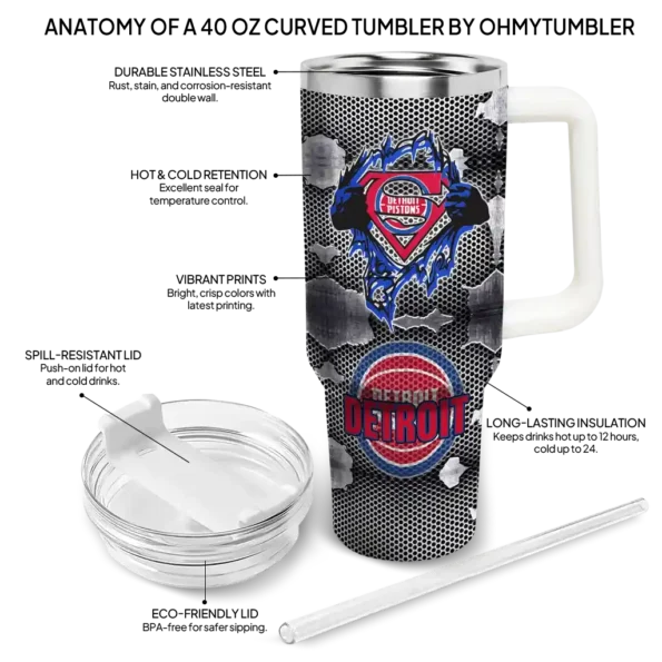 custom detroit pistons superman shield red gray curved tumbler new arrival 1.webp