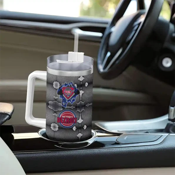 custom detroit pistons superman shield red gray curved tumbler trendy 1.webp
