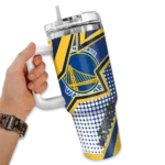 custom golden state warriors arrow burst blue curved tumbler best selling 1.webp