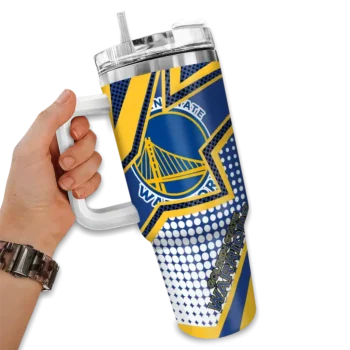custom golden state warriors arrow burst blue curved tumbler fashion forward 1.webp