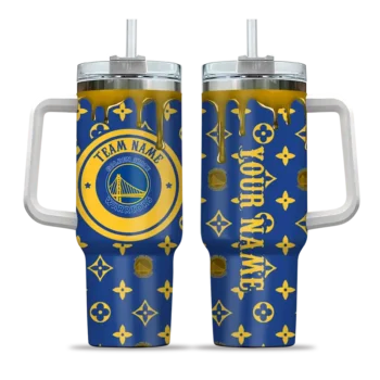 custom golden state warriors bullseye drips blue curved tumbler best selling 1.webp