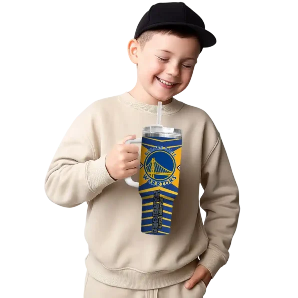 custom golden state warriors chevron layers blue curved tumbler latest model 1.webp