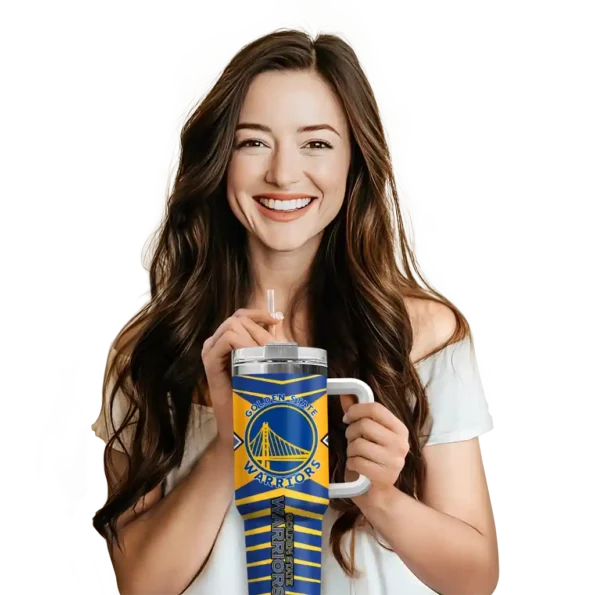 custom golden state warriors chevron layers blue curved tumbler premium grade 1.webp