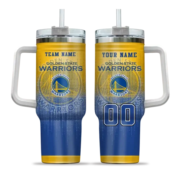 custom golden state warriors gradient dots blue curved tumbler best selling 1.webp