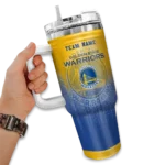 custom golden state warriors gradient dots blue curved tumbler best selling 1.webp