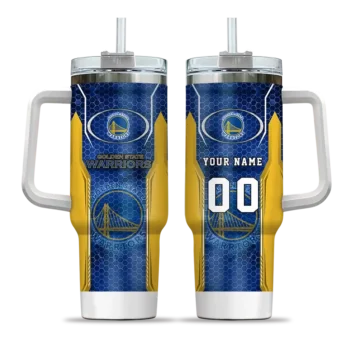 custom golden state warriors hexagon armor blue curved tumbler best selling 1.webp
