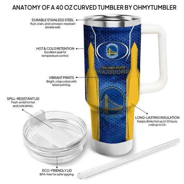 custom golden state warriors hexagon armor blue curved tumbler new arrival 1.webp