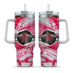 custom houston rockets abstract paths red curved tumbler best selling 1.webp