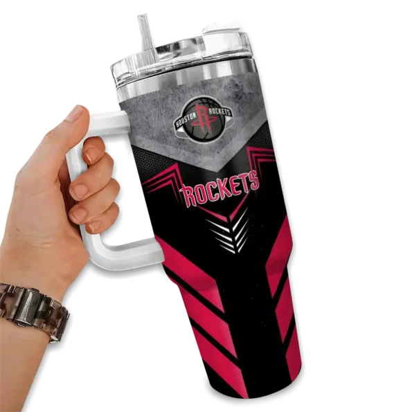 custom houston rockets arrow armor red black curved tumbler fashion forward 1.webp