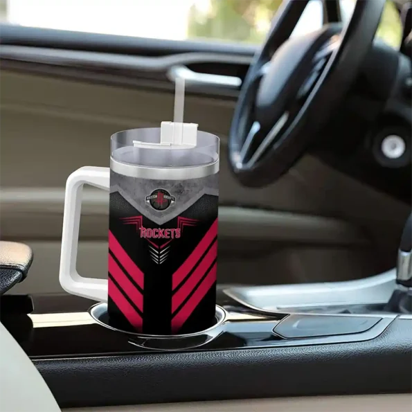 custom houston rockets arrow armor red black curved tumbler trendy 1.webp