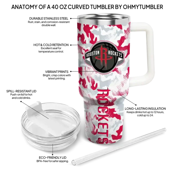 custom houston rockets camo mashup red white curved tumbler new arrival 1.webp