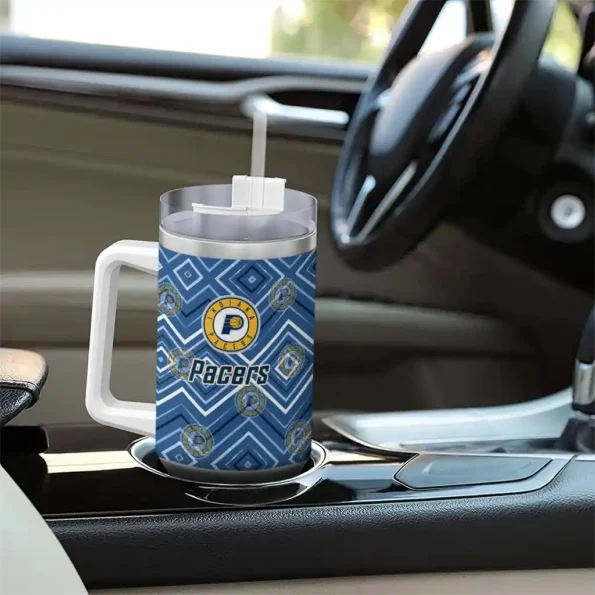 custom indiana pacers bold diamonds blue curved tumbler trendy 1.webp